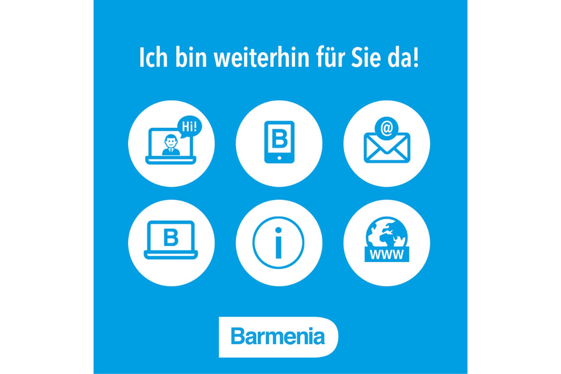 Corona-Schutz, Barmenia Termine, Videoberatung, E-Mailkontakt, Telefontermin