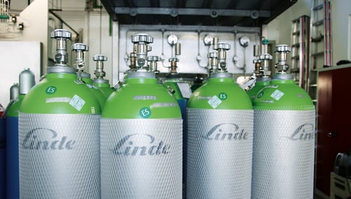 Linde industrigasflaskor