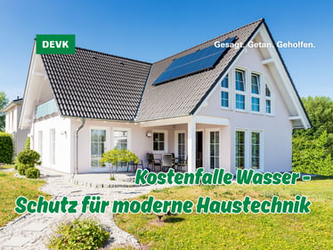Modernes Wohnhaus mit PV-Anlage und moderner Haustechnik - Wasserschaden am Haus