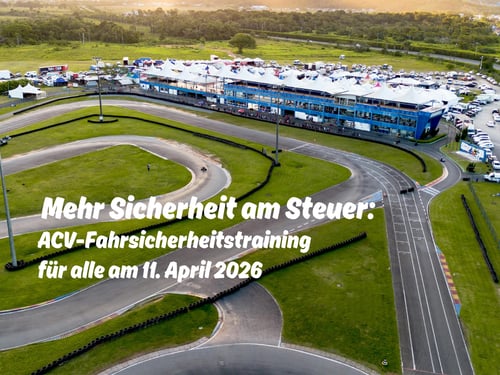 Blick von oben auf eine Fahrstrecke - Angebot eines Fahrsicherheitstrainings des ACV's über die DEVK Versicherung Berlin-Adlershof