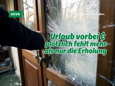 Einbruch nach dem Urlaub: Tipps für Bochum, Eingeschlagene Scheibe