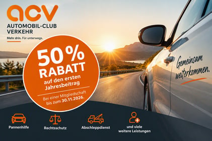 50 % Rabatt bis 30.11.2026
