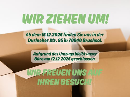 Informationen zum Umzug der DEVK Versicherung Bruchsal mit Umzugskartons im Hintergrund