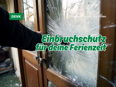 Geschlossenes Wohnhaus während der Urlaubszeit – Beratung zur Wohngebäudeversicherung bei der DEVK Agentur Marcel Reisch in Oberhausen