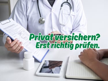 Unternehmer im Beratungsgespräch zur privaten Krankenversicherung bei DEVK Moritz Schaaf in Karlsruhe