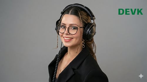 Auf diesem Bild seht ihr unsere lächelnde Telefonist Erika Grewe. Sie arbeitet seit 2021 für das DEVK Team Andrea Hecker.