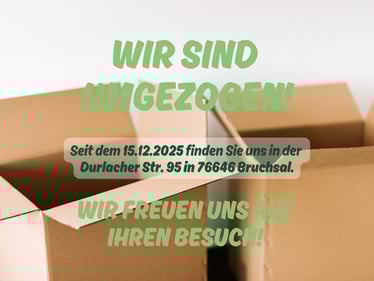 Informationen zum Umzug der DEVK Versicherung Bruchsal mit Umzugskartons im Hintergrund