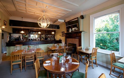 the dining area of a pub