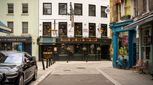 Exterior front of pub