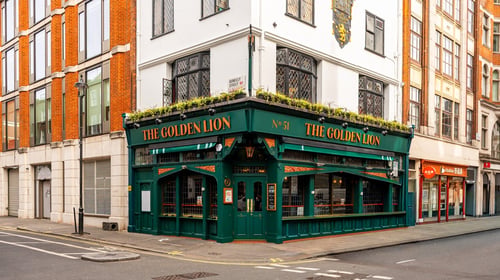 Exterior front of pub