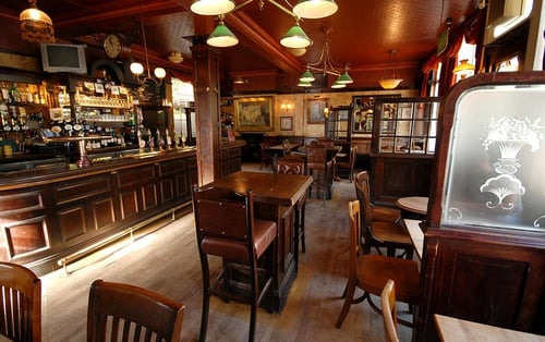 interior dining area and bar of a pub