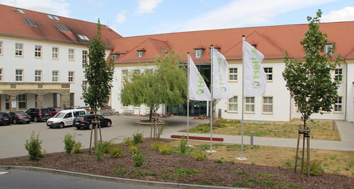Die Helios Klinik Lutherstadt Eisleben von Außen