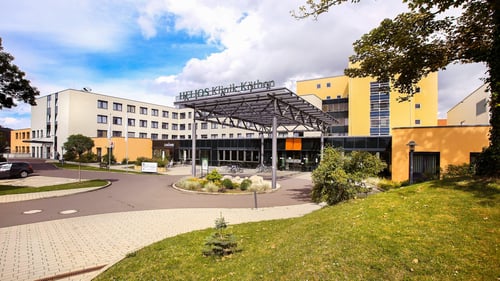 Die Helios Klinik Köthen von Außen