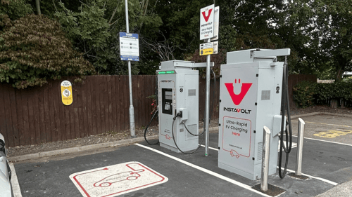 InstaVolt ultra rapid EV charging at McDonald's on Harrogate Road, Ripon