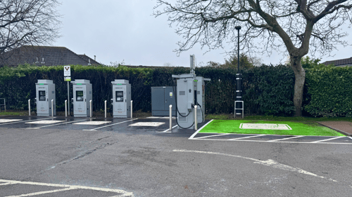 InstaVolt ultra-rapid EV chargers at McDonald’s Belchers Lane Birmingham with accessible parking bays