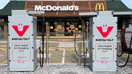 InstaVolt ultra-rapid EV chargers at McDonald’s, Milton Keynes MK9 1DY