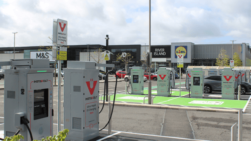 InstaVolt ultra-rapid EV charging at Orbital Shopping Park Swindon near M&S, Lidl and JD Sports