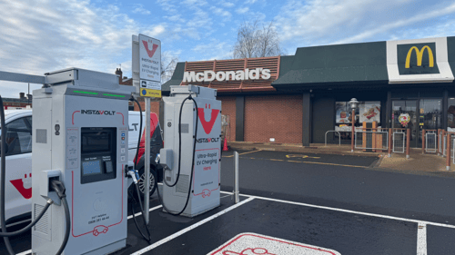 InstaVolt ultra-rapid EV chargers at McDonald's Cannock
