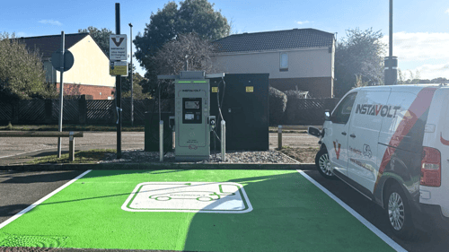 Ultra-rapid InstaVolt EV charger at Culm Valley Leisure Centre, Cullompton