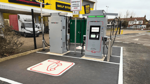 InstaVolt charging station located at Burger King on Eastern Avenue, Gants Hill, Ilford.