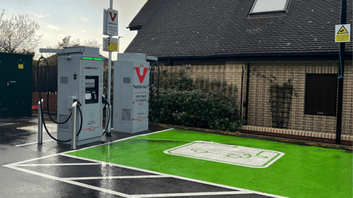 InstaVolt ultra rapid EV charging station on Great North Road, Wideopen, Newcastle