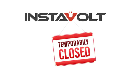 InstaVolt Charging Station Temporarily closed sign