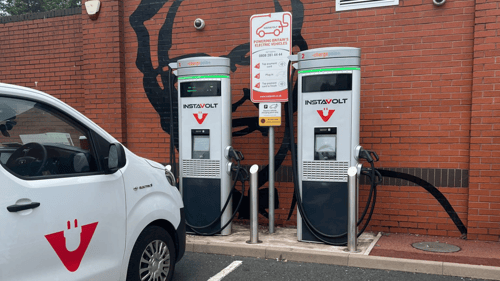 InstaVolt rapid EV chargers at KFC Old Hill, Cradley Heath site