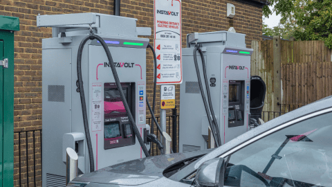InstaVolt ultra rapid charging station conveniently positioned near the A22, within walking distance of McDonald’s and King George’s skate park.