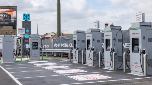 InstaVolt ultra rapid EV chargers at Co-Op car park on Westwood Lane in Blackfen, Sidcup