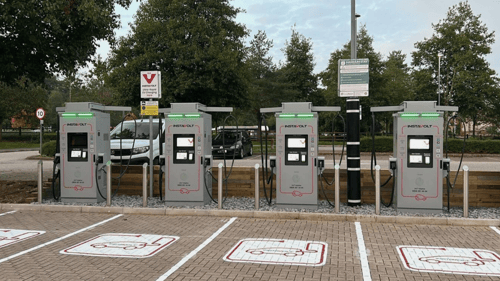 InstaVolt ultra-rapid EV chargers at Plymouth Road, Liskeard