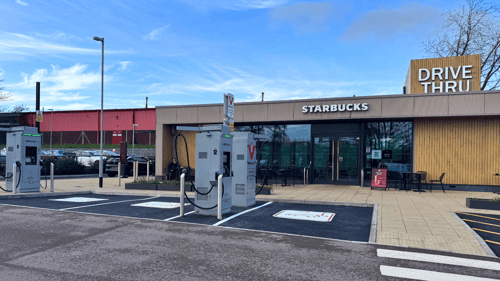 InstaVolt charging station at Starbucks, Port Road, Newport NP20 2NS