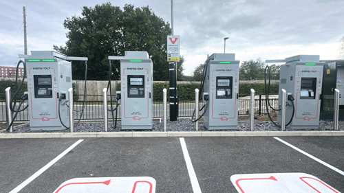 InstaVolt ultra rapid EV charging station in Perry Barr, Birmingham