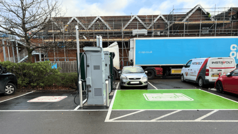 InstaVolt ultra fast EV charging at National Co-op Lightwater, Guildford Road