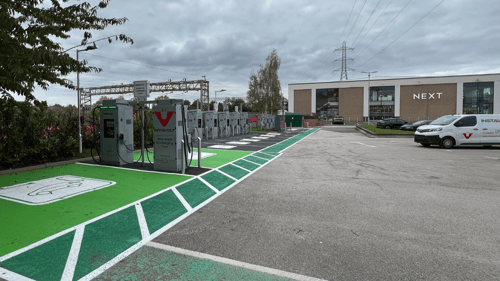 InstaVolt ultra-rapid EV chargers at Stafford A34 retail park near NEXT store