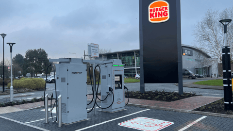 InstaVolt ultra rapid EV chargers at Burger King, Port Way, Ashton-on-Ribble, Preston.