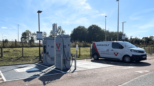 InstaVolt EV charging station at McDonald�s Forfar near the A90