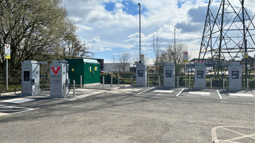 InstaVolt ultra-rapid EV chargers at Costa Coffee in Sandyford Tunstall Stoke-on-Trent with easy parking