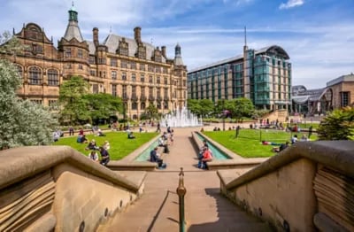 Town Hall building in Sheffield City Centre