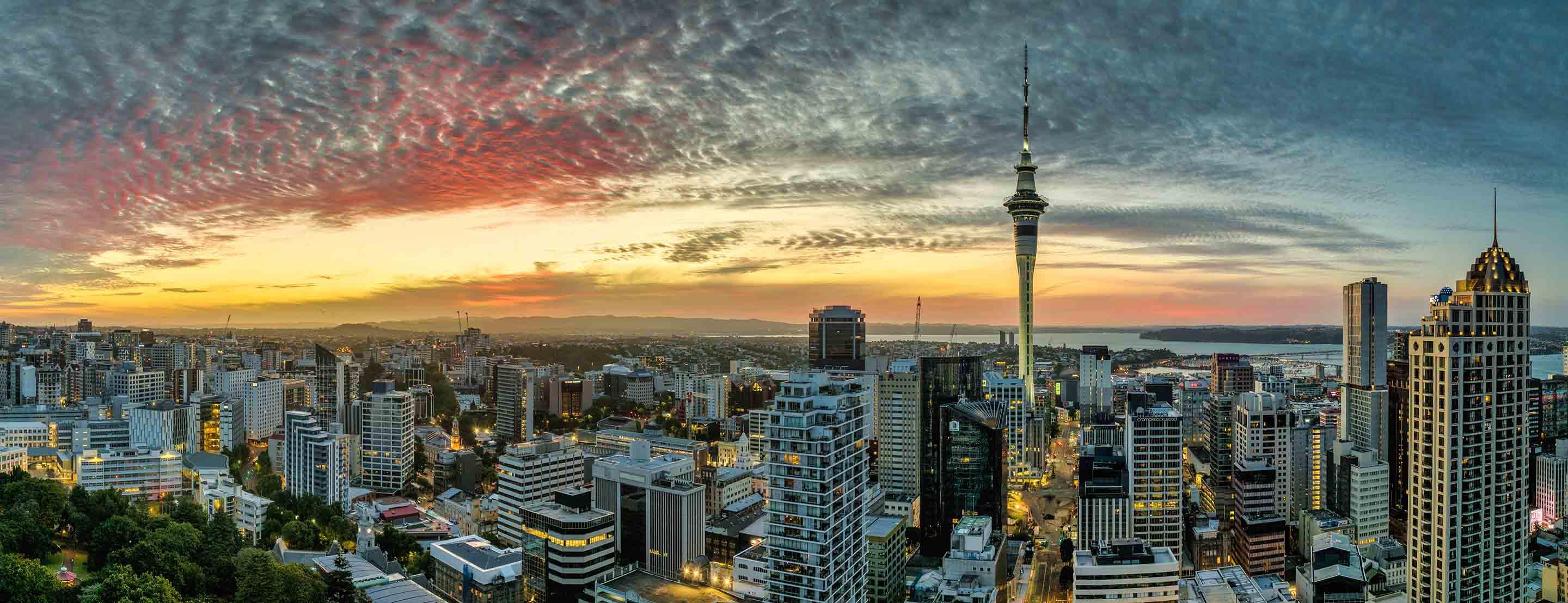 Auckland is in the North Island of New Zealand