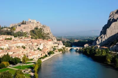 Sisteron on the banks of the river Durance, Provence