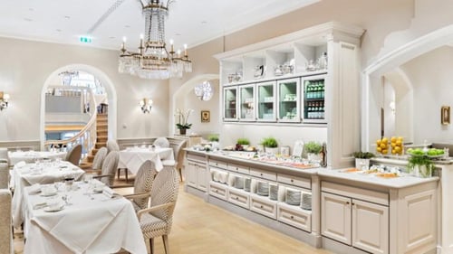 Café Condi Interior with Breakfast Buffet