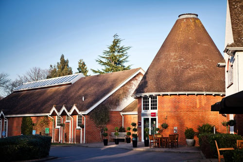Exterior shot of the Mercure Tunbridge Wells Hotel oast house.