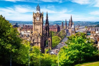 The beautiful architecture of Old Town in Edinburgh