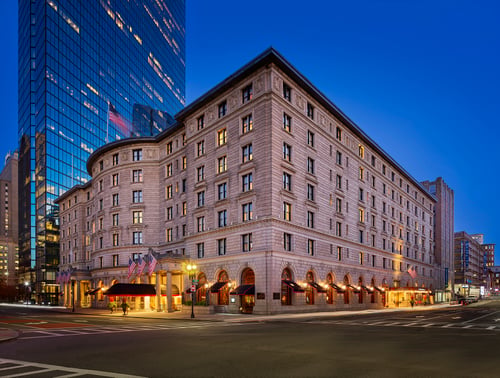 Fairmont Copley Plaza hotel set in Boston's Back Bay neighborhood.