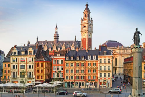 Vue sur la grande roue de Lille