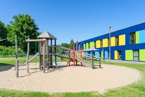 Das Außengelände der Johanniter Kita Seehüpfer in Malente
