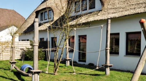 Auf dem Spielplatz der Johanniter-Kita Furchsbau in Bokholt-Hanredder.