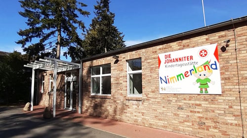 Das Gebäude der Johanniter-Kita Nimmerland in Lübeck.