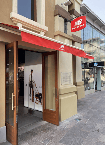 New Balance Store Front in Fidenza Italy
