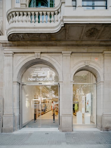 New Balance Store Front in Barcelona Spain
